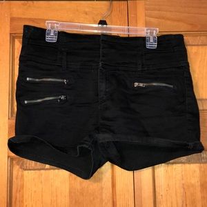 Bebe Black High Waisted Shorts